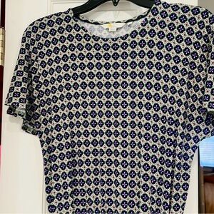 Boden Black and Cream Boxy Short Sleeve Dress TU